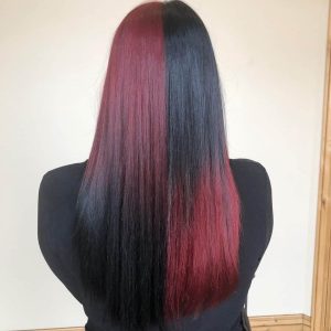 dying black hair red